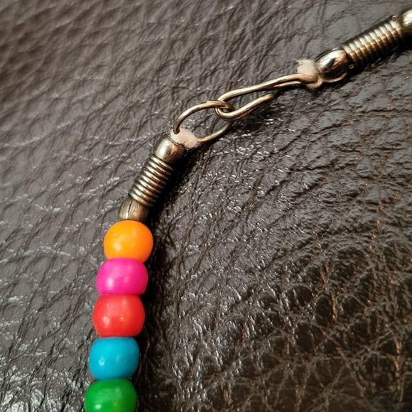 Mozhuo Boho Multilayer Colorful Wood Beaded Statement Bracelet 9" when closed - Picture 4 of 5